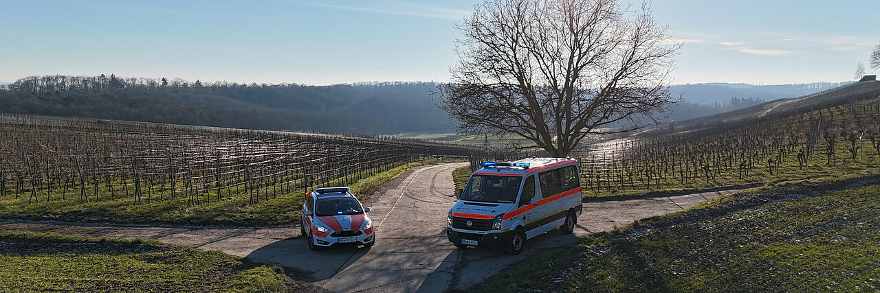 Fahrzeug des DRK Elsenz und des Hvo Kraichgau West